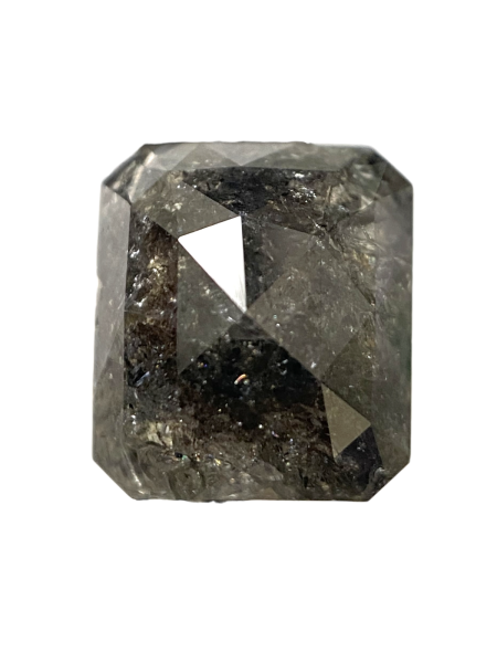 Salt And Pepper Diamond Emerald Cut Diamond