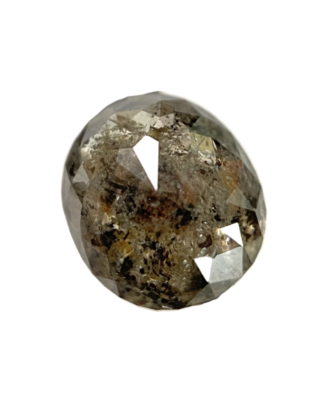 Salt And Pepper Diamond Blackish Color Oval Shape Cut Diamond