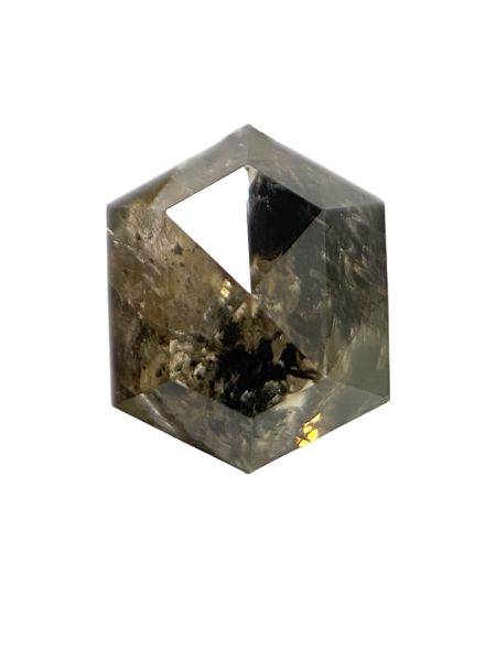 1.24 ct Salt And Pepper diamond Hexagon shape Diamond