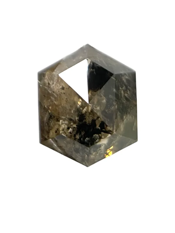 1.24 ct Salt And Pepper diamond Hexagon shape Diamond