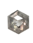 Salt And Pepper Diamond Light Grey Color Hexagon  Shape Cut Diamond