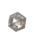 Salt And Pepper Diamond Light Grey Color Hexagon  Shape Cut Diamond