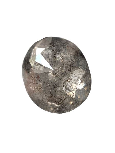 1.54 ct Salt And Pepper diamond oval Cut Diamond grey colour