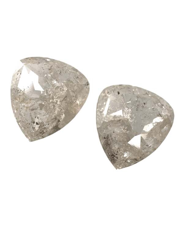 2.66 CT Pear Pair shape DiamondSalt And Pepper Diamond