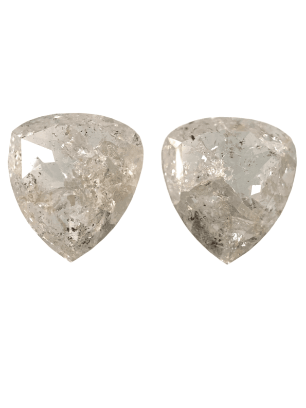 2.66 CT Pear Pair shape DiamondSalt And Pepper Diamond