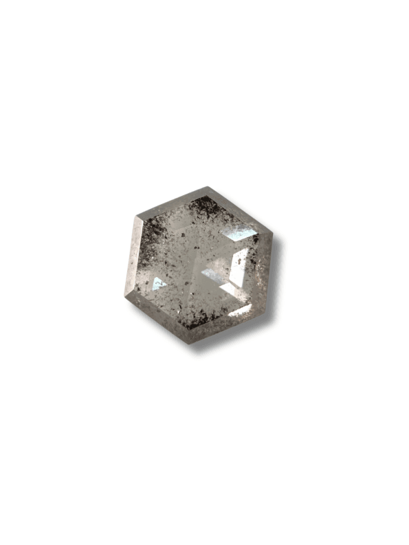 0.86Ct Salt And Pepper Diamond Hexagon Shape