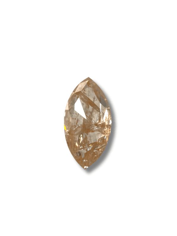 1.42Ct Salt And Pepper Diamond Marquise Shape Diamond Orange Color Diamond Omimportsinc Om