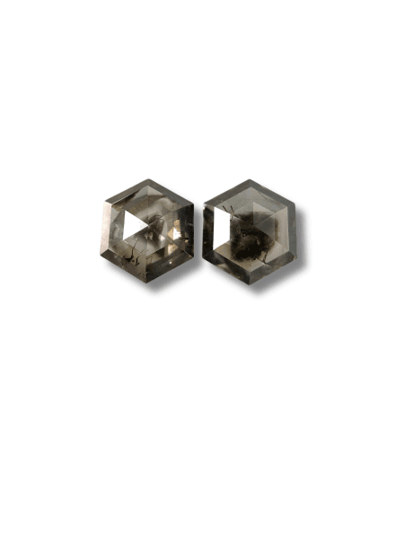 1.64Ct Salt And Pepper Diamond Hexagon
