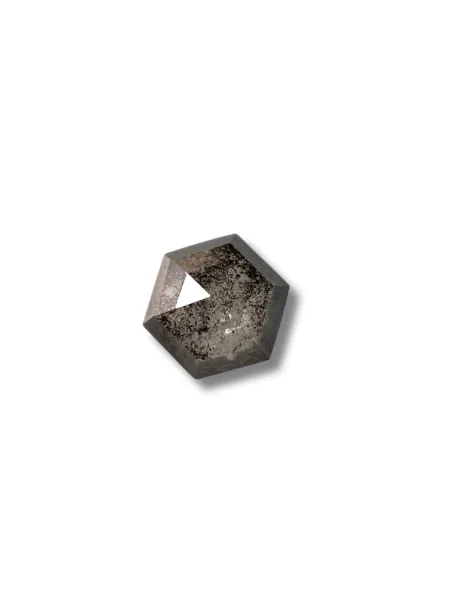 1.01Ct Salt And Pepper Diamond Hexagon Shape Diamond Grey Color Diamond Omimportsinc Om OM50