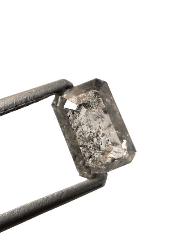 1.11Ct Salt And Diamond Emerald Shape Diamond Grey Color Diamond Omimportsinc Om OM62