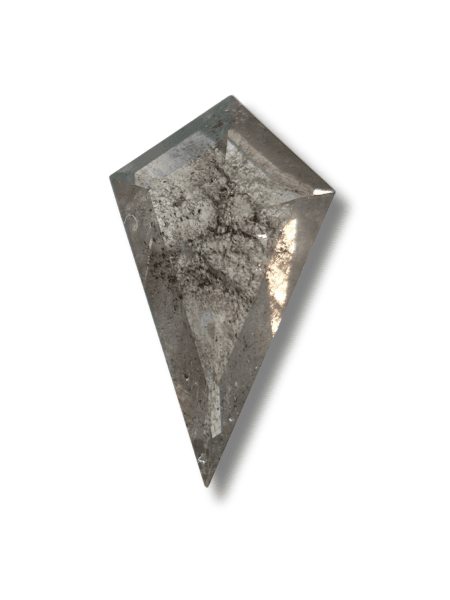 1.76CT 12.41*7.23*3.08 Salt And Pepper Diamond Kite Shape Diamond Grey Color Diamond For Engagement And Wedding Ring OM78