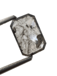 Salt And Pepper Diamond Emerald Shape Diamond  Grey Color Diamond For Engagement And Wedding Ring Natural Diamond Diamond Shape