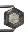 Salt And Pepper Diamond Hexagon Shape Diamond Grey Color Diamond For Engagement And Wedding Ring Natural Diamond Diamond Shape Diamond Images