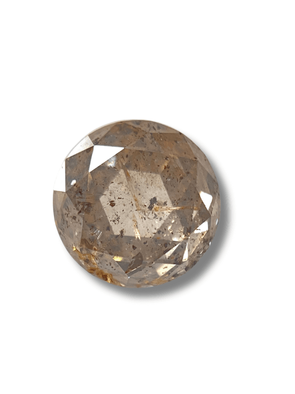 2.35CT 7.88*4.61* Salt And Pepper Diamond Round Rose Shape Diamond Light Champagne Color Diamond For Engagement And Wedding Ring OM75