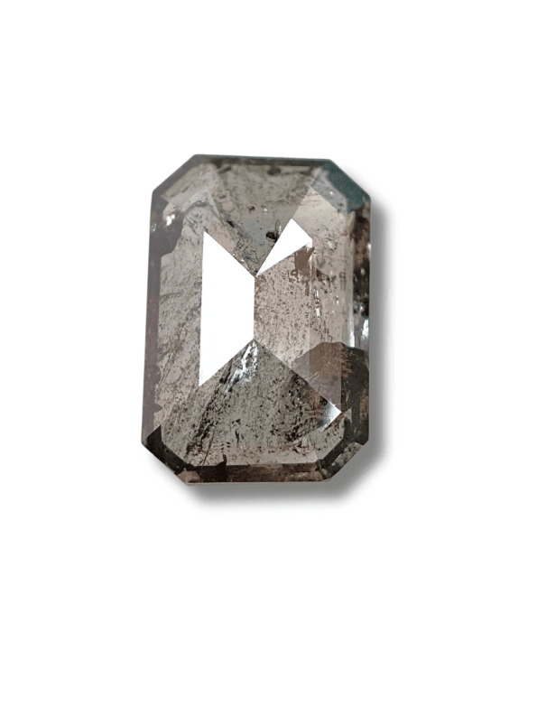 Salt And Pepper Diamond Emerald Shape Diamond Grey Color Diamond For Engagement And Wedding Ring Natural Diamond Diamond Shape