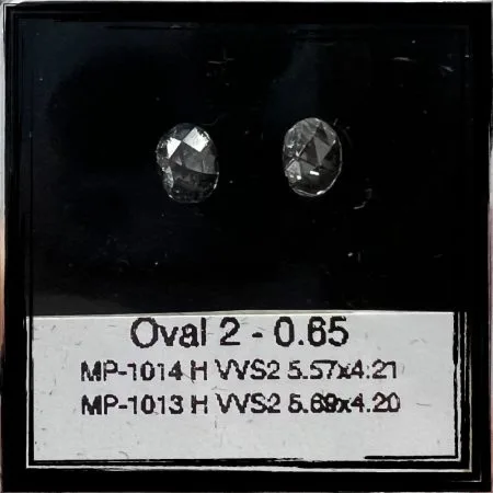 0.65CTOval Rose Cut Diamond Matching Pair For Engament and Weding Ring
