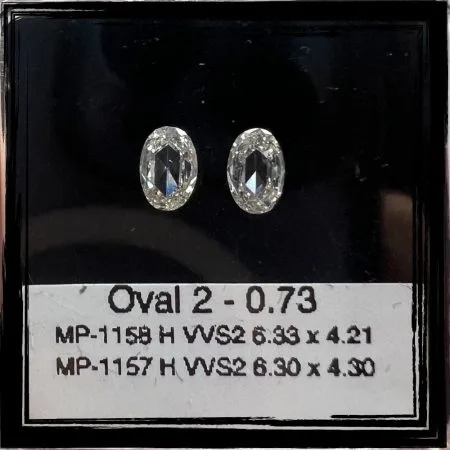 0.73CTOval Rose Cut Diamond Matching Pair For Engament and Weding Ring