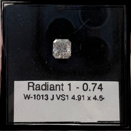 0.74CT Radiant Shape Natural Fancy Diamond For Wedding Ring