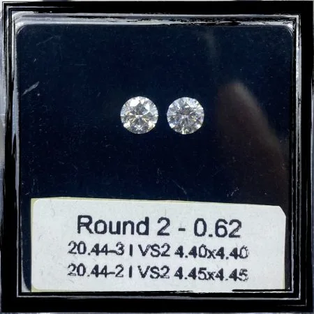 0.62CT Round Dimaond Matching Pair For Engagement Ring Om Imports