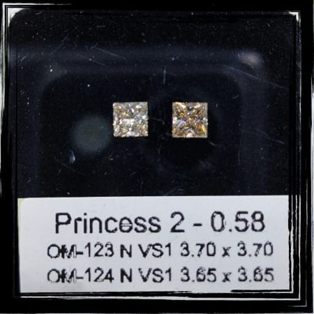 0.58CT Princess Natural Diamond