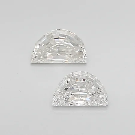 0.57ct Half Moon Diamond H VS2 - Matching Pair Potential