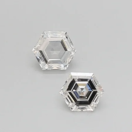 0.38ct Hexagonal Diamond G VS2 - Rare Geometric Shape Distinctive