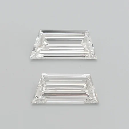 2.31 Carat F-VS1 Trapezoid Step Cut Lab Diamond Pair (11.15x4.9mm)