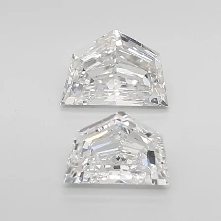 0.91 Carat F-VVS2 Cadillac Step Cut Lab Diamond Pair (5.95x4.15mm)