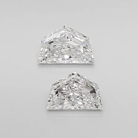 0.58 Carat F-VS1 Cadillac Step Cut Lab Diamond Pair (5.25x3.55mm)