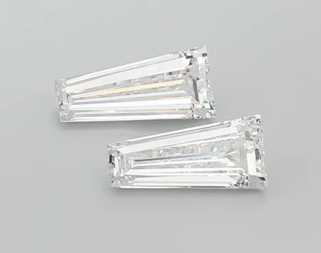 2.41 Carat F-VS1 Taper Step Cut Lab Diamond Pair (10.4x5.05mm)