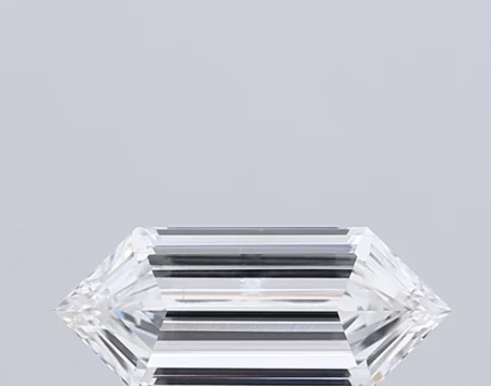 2.53 Carat F Hexagonal Step Cut Lab-Grown Diamond - VS2