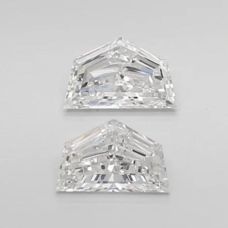 0.78 Carat E-VVS2 Cadillac Step Cut Lab Diamond Pair (6.1x3.9mm)
