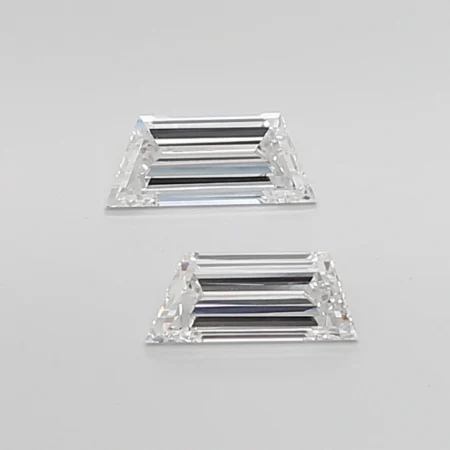 1.03 Carat E-VVS2 Trapezoid Step Cut Lab Diamond Pair (7.9x3.35mm)