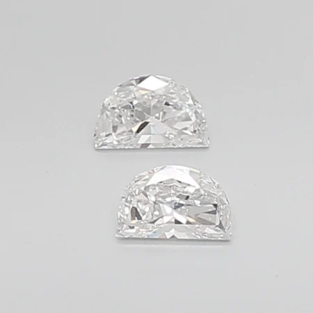 2.07 Carat F-VS1 Half Moon Brilliant Cut Lab Diamond Pair (8.1x5.35mm)