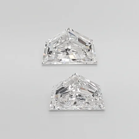 2.00 Carat E-VVS2 Cadillac Step Cut Lab Diamond Pair (8.3x5.45mm)