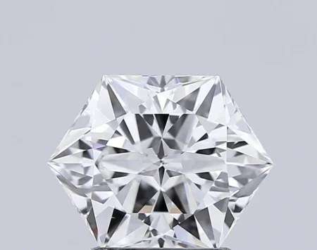 2.07 Carat E Hexagonal Brilliant Cut Lab-Grown Diamond - VS1
