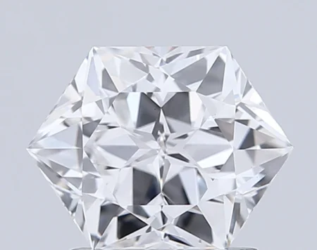 1.54 Carat D Hexagonal Brilliant Cut Lab-Grown Diamond - VS1