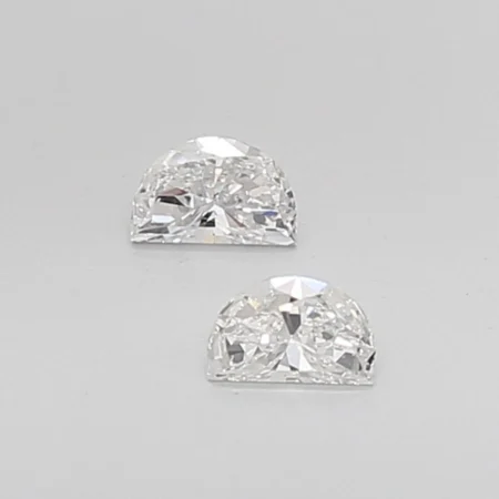 1.39CTHalf Moon Cut Diamond Matching Pair For Engament and Weding Ring