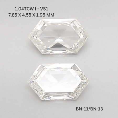 1.04 CT I VS1 HEXAGONAL diamond Matching Pair