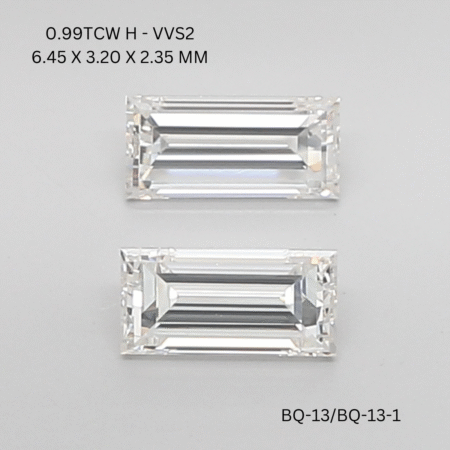 0.99 CT H VVS2 BAGUETTE diamond Matching Pair