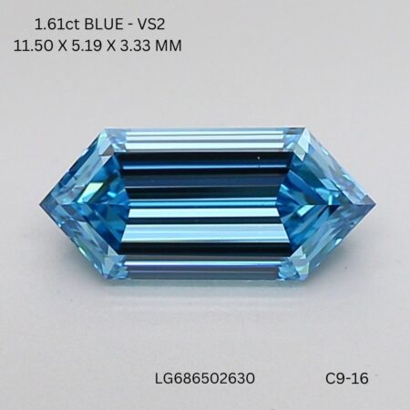 1.61 CT BLUE VS2 HEXAGONAL diamond Matching Pair