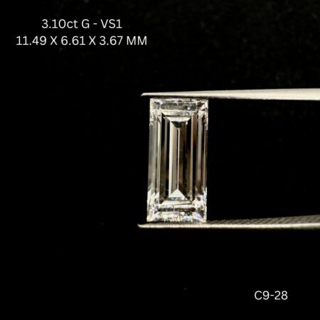 3.10 Carat G Baguette Step Cut Lab-Grown Diamond - VS1
