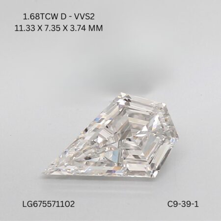 1.68 Carat D Pentagonal Step Cut Lab-Grown Diamond - VVS2