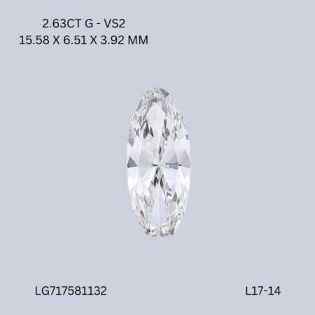 2.63 CT G VS2 MOVAL diamond Fancy Shape