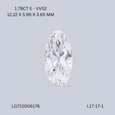 1.79 CT E VVS2 OVAL diamond Fancy Shape