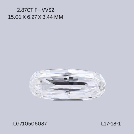 2.87 CT F VVS2 OVAL diamond Fancy Shape
