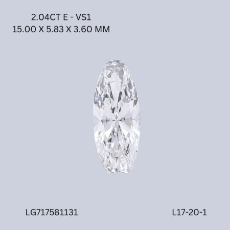 2.04 CT E VS1 MOVAL diamond Fancy Shape
