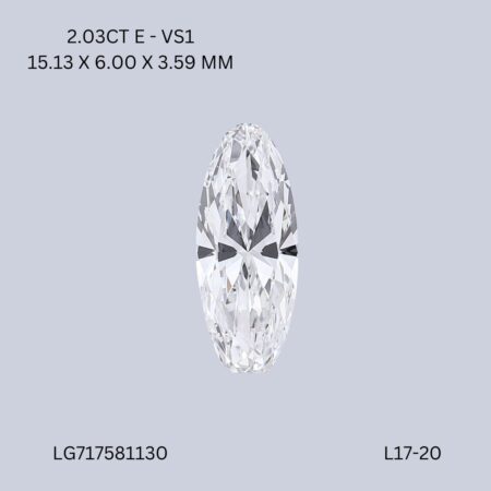2.03 CT E VS1 MOVAL diamond Fancy Shape
