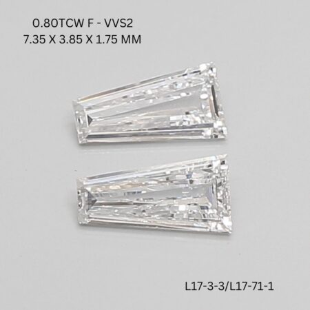 0.8 CT F VVS2 TAPER diamond Matching Pair