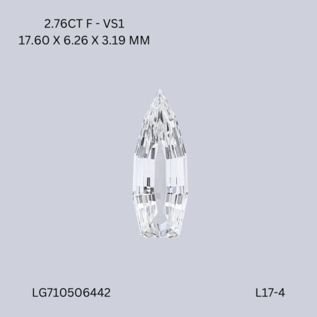 2.76 CT F VS1 PEAR diamond Fancy Shape